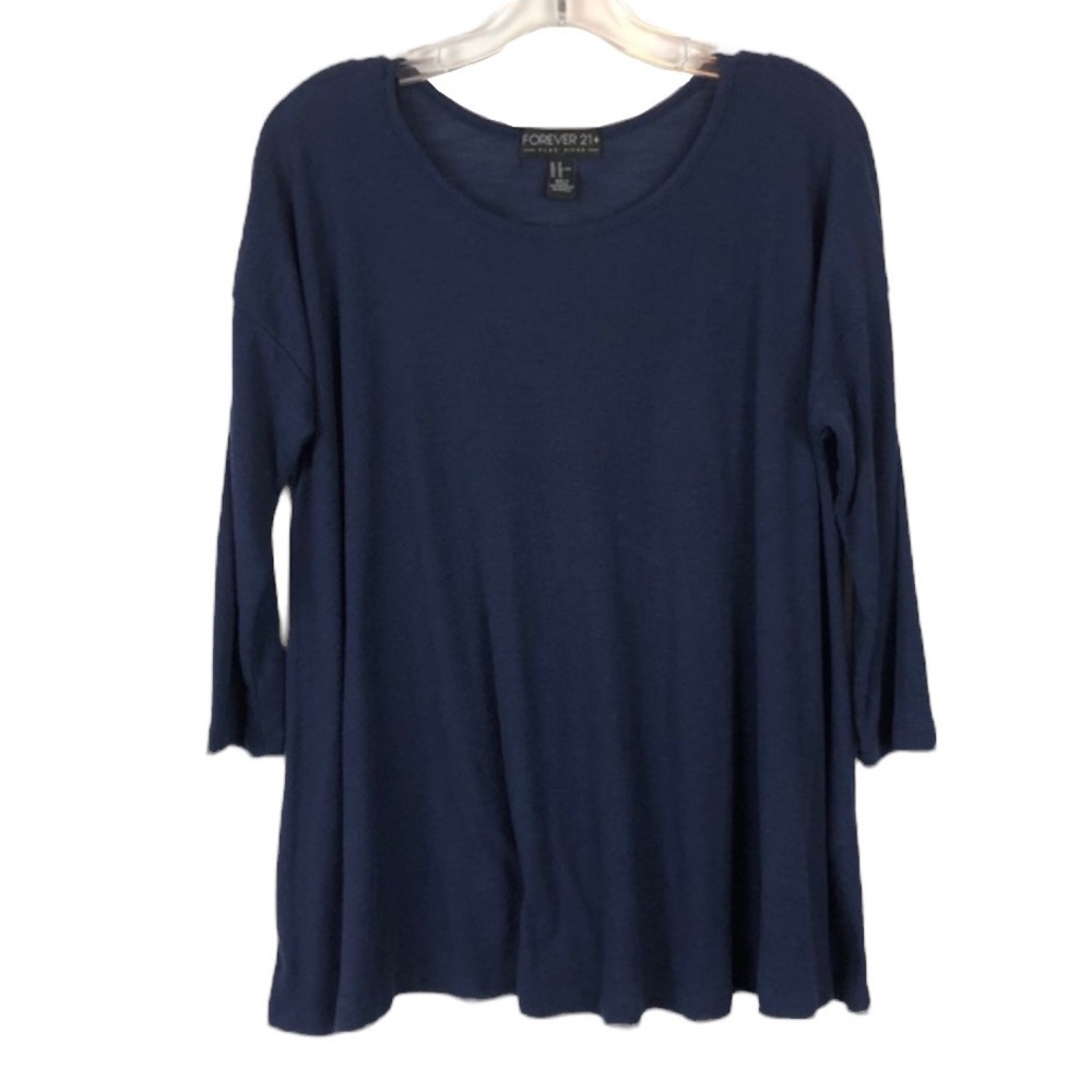 Forever 21 Plus Sizes Blue Top 2X